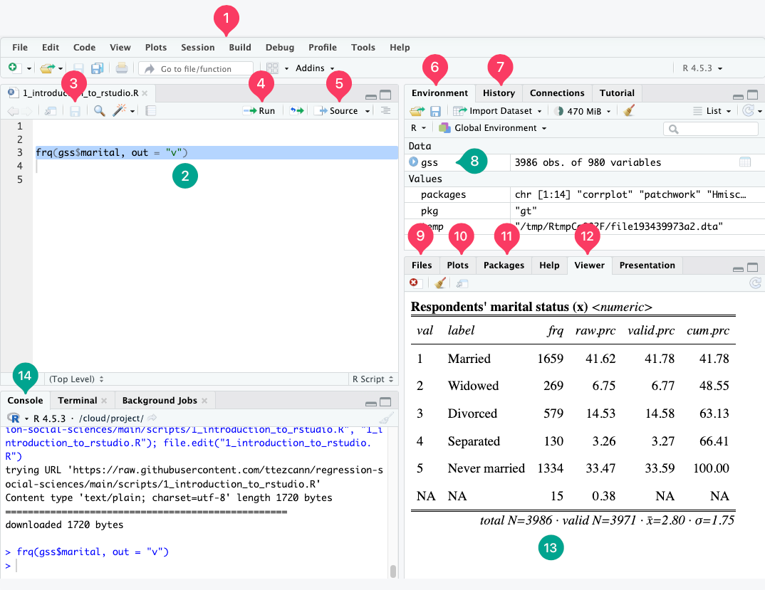 RStudio interface with a more detailed view